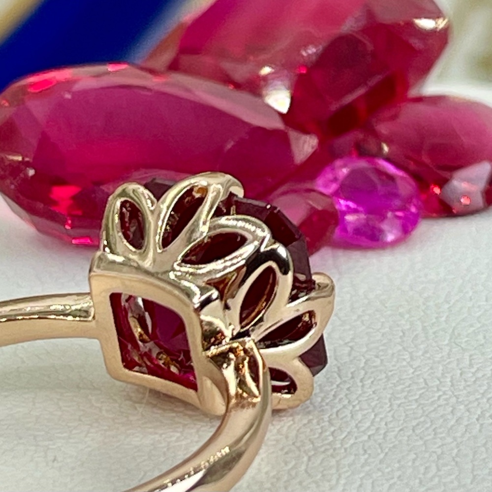 6ct Pigeon Ruby 14k Rolled Rose Gold Electroplated multiple sizes - Picture 6 of 16